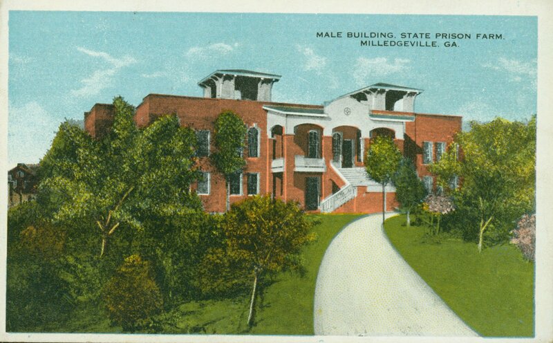 Male Building, State Prison Farm, Milledgeville, GA. - Front Side