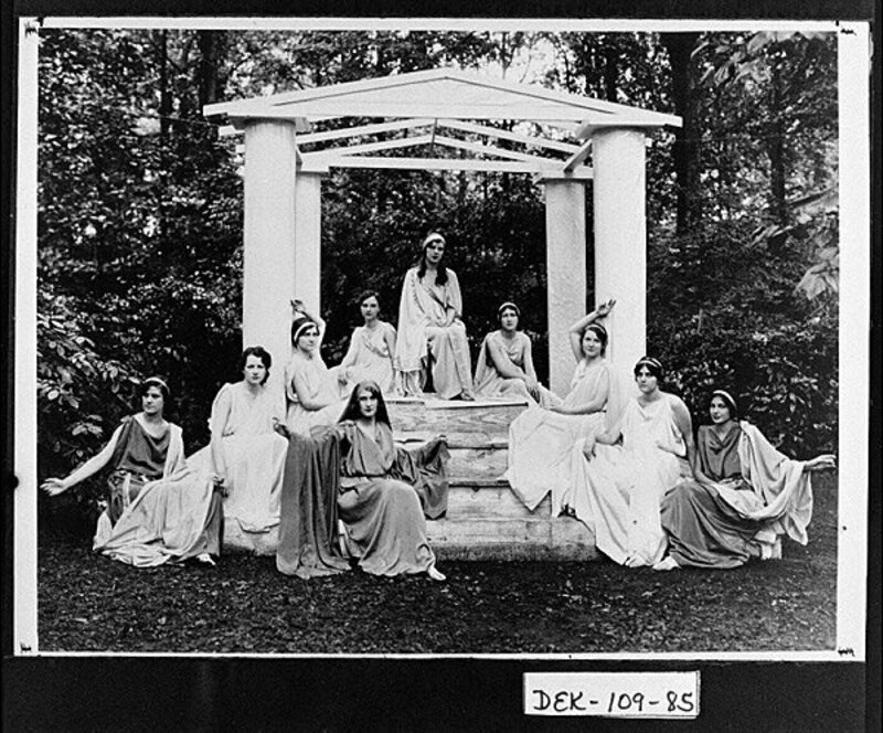 [Photograph of Agnes Scott College theater group, DeKalb County, Georgia, ca. 1900]