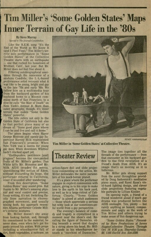 Theater programs and reviews, 1980s