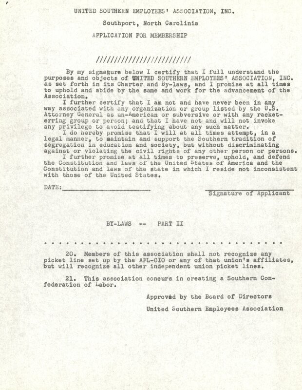 Jewish Labor Committee Survey of Southern States on Labor Union Integration: North and South Carolina [page 70]