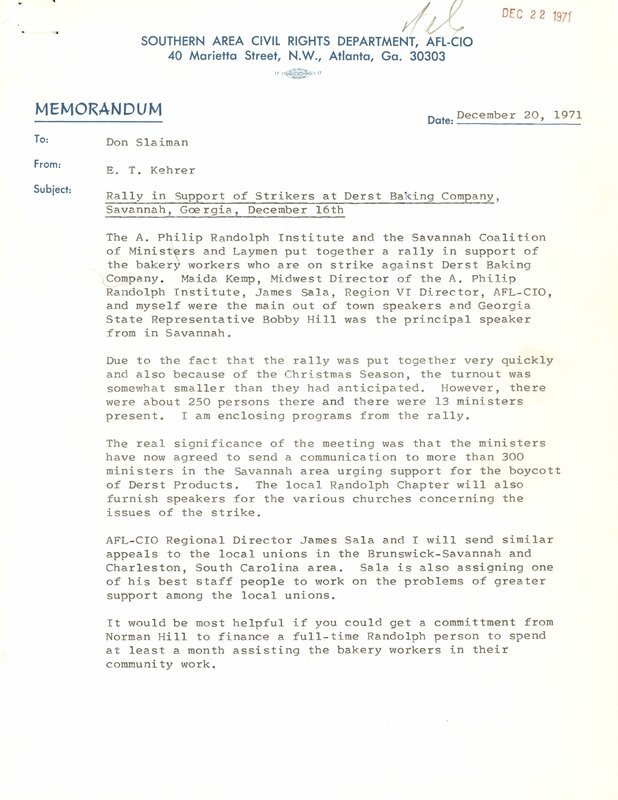 Correspondence: Edward Thomas Kehrer, 1968-1971 [page 1]