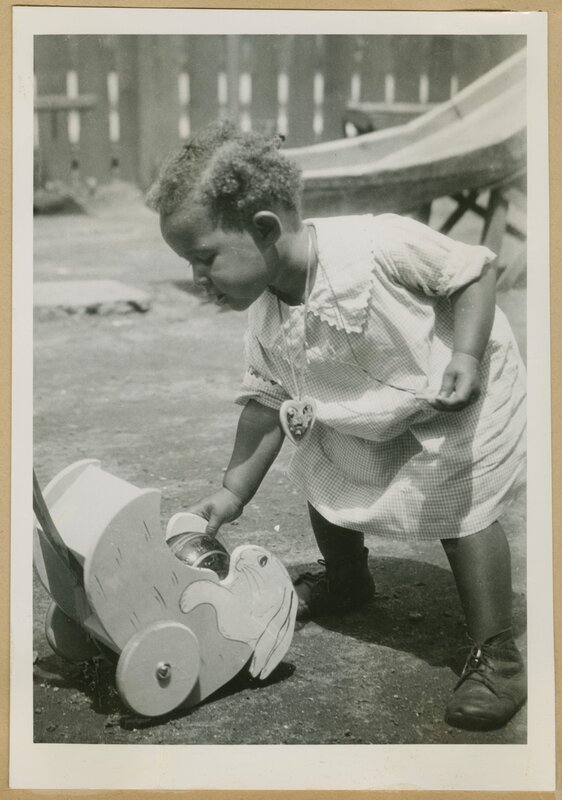 Toddler and Toy, circa 1930