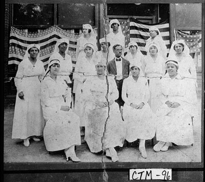 [Photograph of members of the Toussant L'Overture Chapter of the American Red Cross, Savannah, Chatham County, Georgia, 1918]