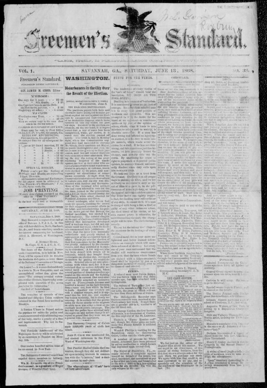 Freemen's standard, 1868 June 13